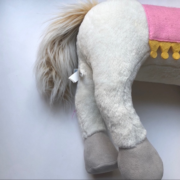Pottery Barn Kids Plush Toy - White Pony with pink Saddle - 15” - Picture 12 of 13